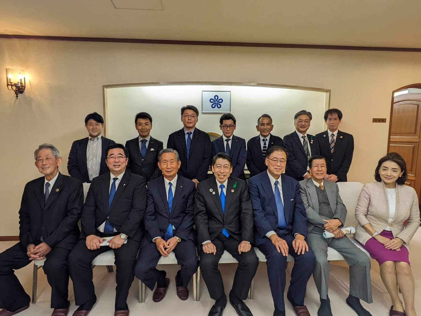 服部知事との知事公舎での役員懇談会